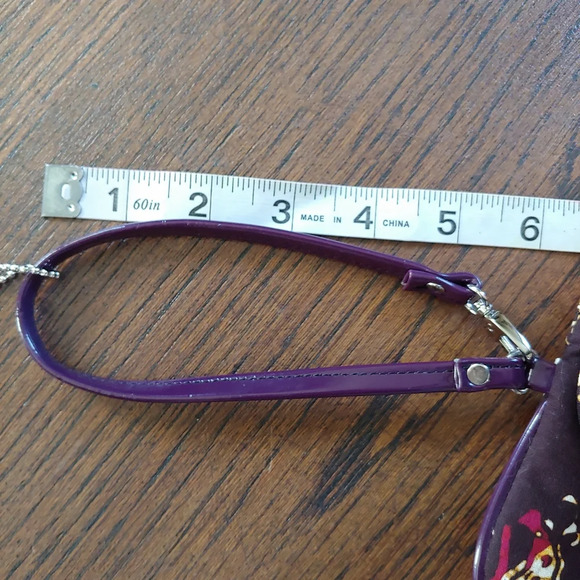 Fion Poon Maylasia Collection Dark Purple Boho Wristlet Wallet NEW with Tags - Picture 7 of 7
